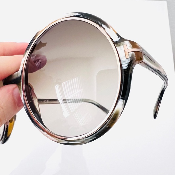 Tom Ford Carrie oversized horn sunglasses
